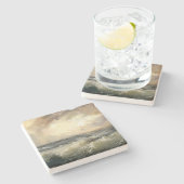 Oceaan Storm golven Stenen Onderzetter (Zijkant)