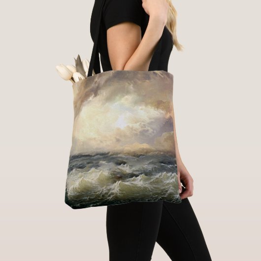 Oceaan Storm golven Tote Bag (Dichtbij)