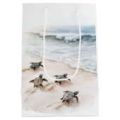 Oceaan Strand Kust Zeeschildpadden Medium Cadeauzakje (Achterkant)