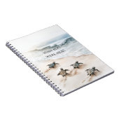 Oceaan Strand Kust Zeeschildpadden Notitieboek (Rechterzijde)