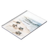 Oceaan Strand Kust Zeeschildpadden Notitieboek (Linkerzijde)