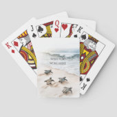 Oceaan Strand Kust Zeeschildpadden Pokerkaarten (Achterkant)