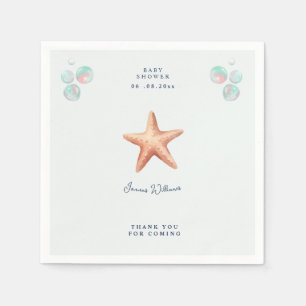 oceaan strand zeester babyshower servetten