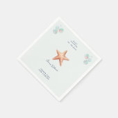 oceaan strand zeester babyshower servetten (Hoek)