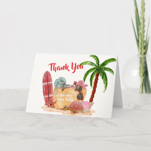 Oceaan Surf Palm Boom Baby Shower Bedankkaart