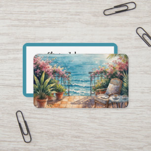 Oceaan Terras met een Rustgevend Uitzicht Visitekaartje