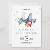 Oceaan Thema Baby Shower Uitnodiging (Voorkant)