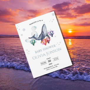 Oceaan Thema Baby Shower Uitnodiging