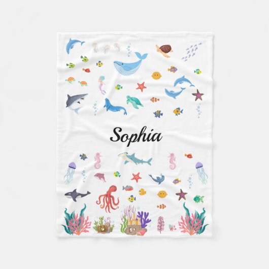 Oceaan-thema deken voor baby's, Kinderen, volwasse (Voorkant)