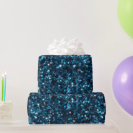 Oceaan Turquoise Glitter Blauwe Patroon Cadeaupapier