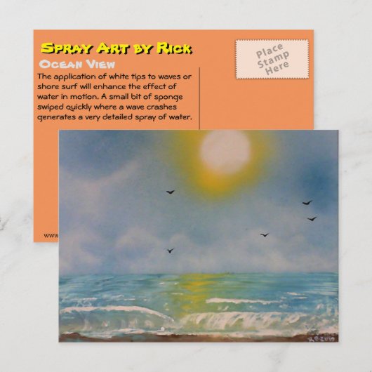 Oceaan Uitzicht Briefkaart (Voorkant / Achterkant)