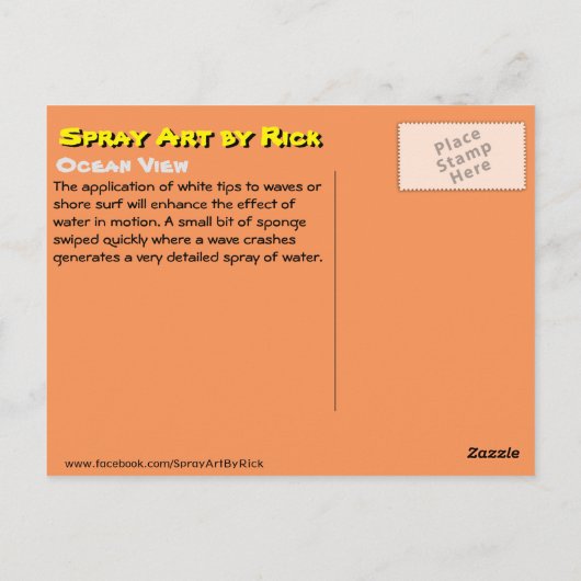 Oceaan Uitzicht Briefkaart (Achterkant)