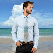 Oceaan Uitzicht fotografisch monogrammed Stropdas