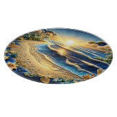 oceaan Uitzicht tropisch papier quilling effect Snijplank (Hoek)