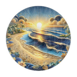 oceaan Uitzicht tropisch papier quilling effect Snijplank