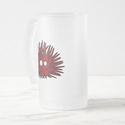 Oceaan van de Egel van Uni van de zeeëgel de Matglas Bierpul (Voorkant links)