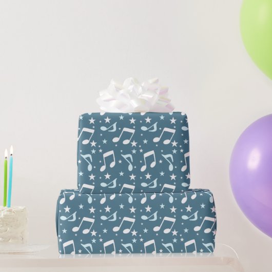 Oceaan van gemusiceerd patroon cadeaupapier (Feestgeschenken)