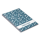 Oceaan van gemusiceerd patroon notitieboek (Rechterzijde)