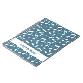 Oceaan van gemusiceerd patroon notitieboek (Linkerzijde)