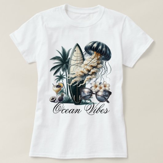 Oceaan Vibes T-shirt (Design voorkant)