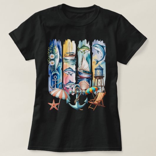 Oceaan Vibes T-shirt (Design voorkant)