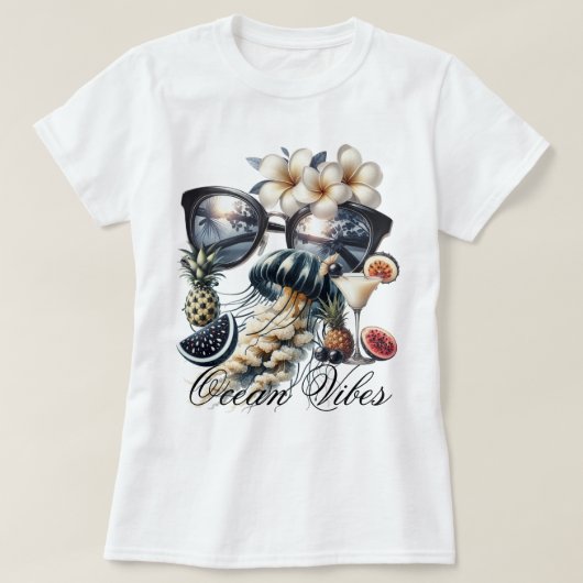 Oceaan Vibes T-shirt (Design voorkant)