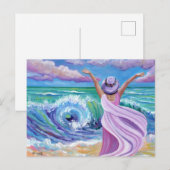 Oceaan viering postkaart (Voorkant / Achterkant)