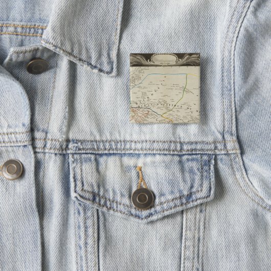 Oceaan Vierkante Button 5,1 Cm (In situ)