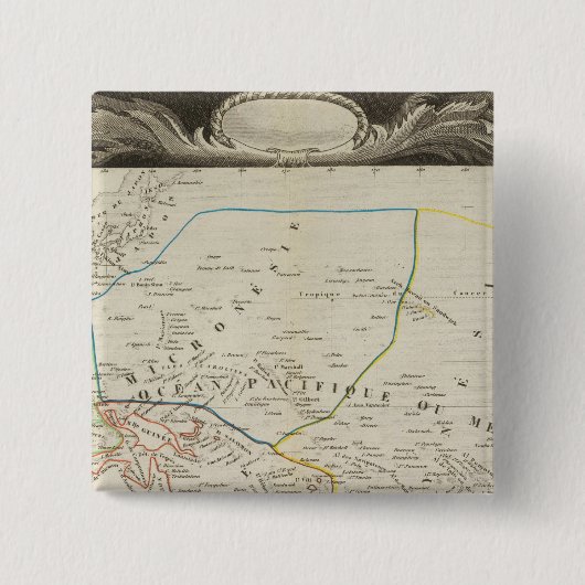 Oceaan Vierkante Button 5,1 Cm (Voorkant)