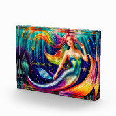 Oceaan Vrouwen Vissen Zeemeermin Staart Nautische Fotoblokken (Rechts)