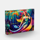 Oceaan Vrouwen Vissen Zeemeermin Staart Nautische Fotoblokken (Links)