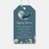 Oceaan Walvis Turquoise Cadeautag Baby Shower Cadeaulabel (Voorkant)