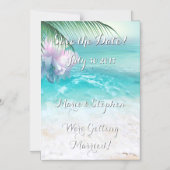 OCEAAN WATEREN SPARKLEREN BEWAART U DE Datum Magnetische Uitnodiging (Voorkant)