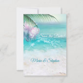 OCEAAN WATEREN SPARKLEREN BEWAART U DE Datum Save The Date (Voorkant)