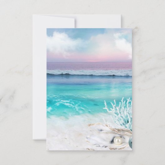 OCEAAN WATEREN SPARKLEREN BEWAART U DE Datum Save The Date (Achterkant)