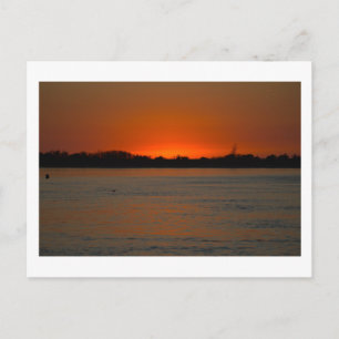 Oceaan waterscape zonsondergang ansichtkaart briefkaart