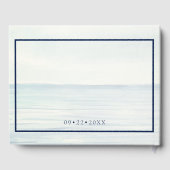 Oceaan Waterverf nautische anker monogram bruiloft Gastenboek (Achterkant)