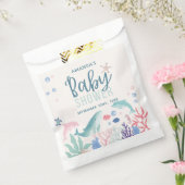 Oceaan Waterverf onder het Zee Baby shower Bedankzakje (Gezegeld)