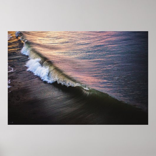OCEAAN WAVES DIE IN DE DAG OP KORTE KOMEN POSTER (Voorkant)