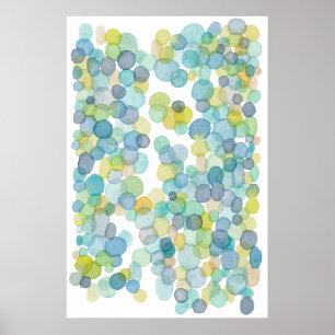 Oceaan Weerspiegelt Aquarel Kunstenaar Schilderij Poster
