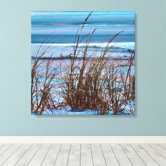 Oceaan Zand Duinen Canvas Afdruk (Insitu (Houten vloer))