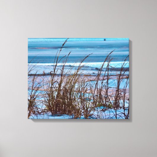 Oceaan Zand Duinen Canvas Afdruk (Voorkant)