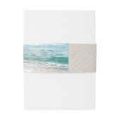 Oceaan Zand en Brandinging met citaat Uitnodigingen Wikkel (Achterkant Voorbeeld)