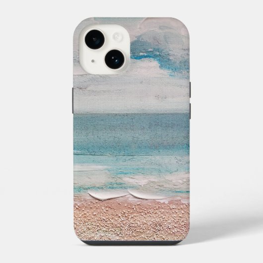Oceaan Zand Textuur iPhone Hoesje (Achterkant)