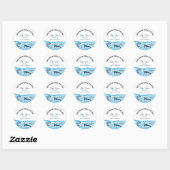 Oceaan & Zee Baby shower Ronde Sticker (Vel)