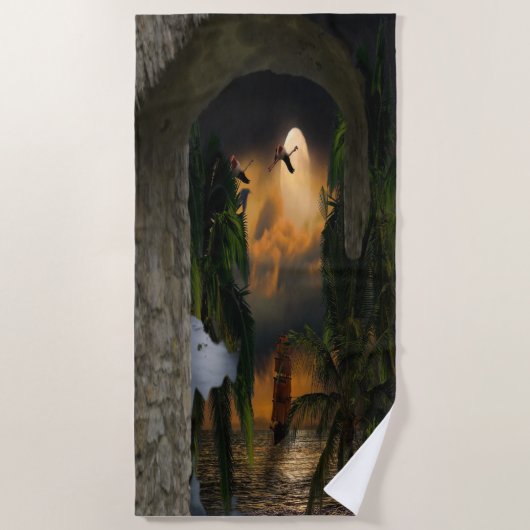  oceaan Zee grotten Strandlaken (Voorkant)