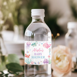 Oceaan Zee Jou Gauw Baby Borrelwater Fles Etiket
