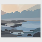Oceaan Zee Lucht Natuur Cadeaupapier (Vlak)