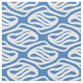 oceaan Zee nautische thema water golflijnen patroo Stof