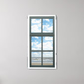 Oceaan / Zee Waves Fake Window Uitzicht Canvas Afdruk (Voorkant)